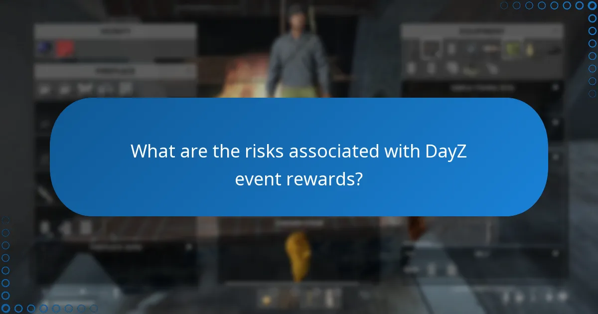 What are the risks associated with DayZ event rewards?